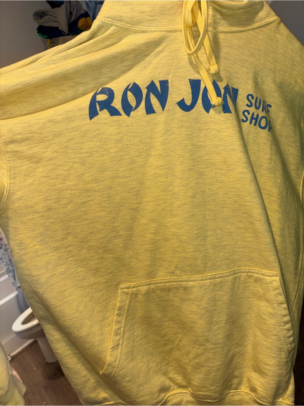 Ron Jon Yellow Hoodie with Blue Logo